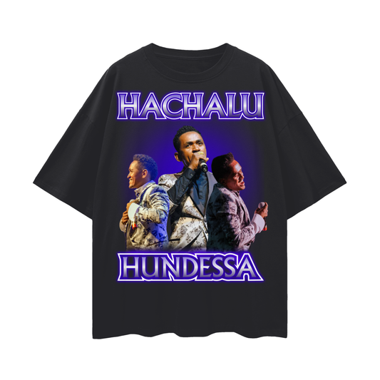Oversized Purple Vintage Hachalu Hundessa T-shirt